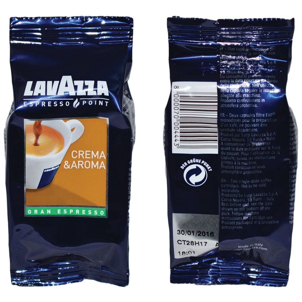 Puzzled Inlay Center Lavazza Crema & Aroma Espresso Coffee Point Machine Cartridges, Pack of 100