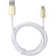 Unibat Apple Certified 4' White/Gold Lightning Cable