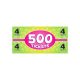Purpel #500 Square Wheel Decal X3