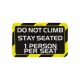 Raw Thrills Kong Motion Cab No Step Caution Decal