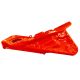 Raw Thrills Snocross Orange Left Side Sled Skirt Plastic