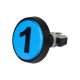 Triotech Typhoon & Mad Wave Large Blue #1 Button