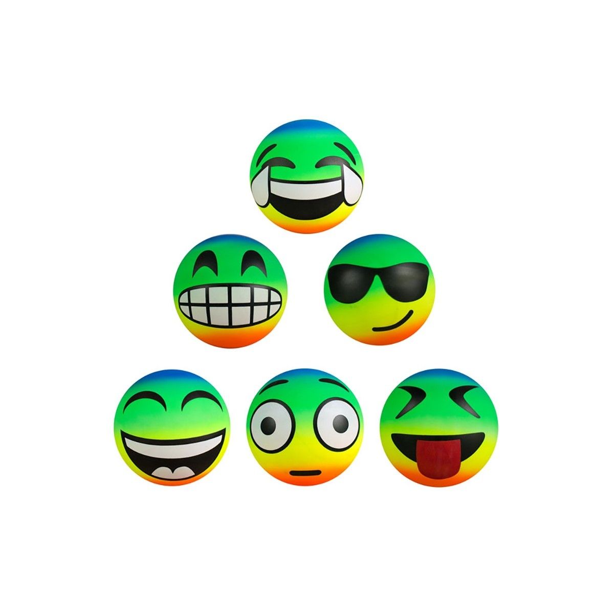 national flag Psykologisk bundt 6" Rainbow Emoji Vinyl Balls